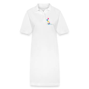 Carnival hat with balloons, streamer and confetti. - Stanley/Stella PAIGER Organic Women’s Polo Dress - white - Front