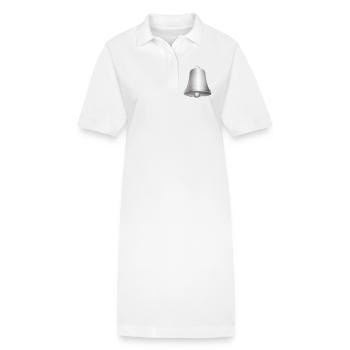 grande cloche d'église ou cloches argentées - Robe polo bio PAIGER Stanley/Stella Femme - blanc - Devant
