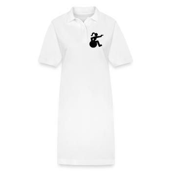 Prise de vue en fauteuil roulant. Jeux paralympiques # - Robe polo bio PAIGER Stanley/Stella Femme - blanc - Devant