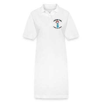 J'peux pas j'suis de garde Humour soignant cadeau - Robe polo bio PAIGER Stanley/Stella Femme - blanc - Devant