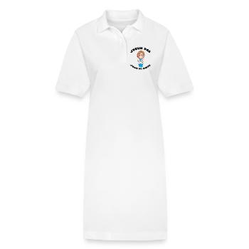 J'peux pas j'suis de garde Humour soignant cadeau - Robe polo bio PAIGER Stanley/Stella Femme - blanc - Devant