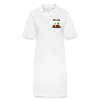 jardinage, jardiner, fan de jardinage - Robe polo bio PAIGER Stanley/Stella Femme - blanc - Devant