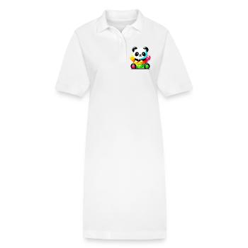 Panda - Stanley/Stella Frauen Bio-Polokleid PAIGER - Weiß - Vorne