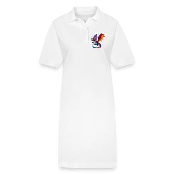 Drache - Stanley/Stella Frauen Bio-Polokleid PAIGER - Weiß - Vorne
