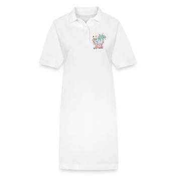 Aloha Été - Robe polo bio PAIGER Stanley/Stella Femme - blanc - Devant