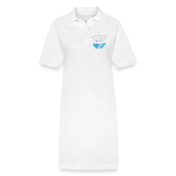 Tomber dans le caractère - Robe polo bio PAIGER Stanley/Stella Femme - blanc - Devant