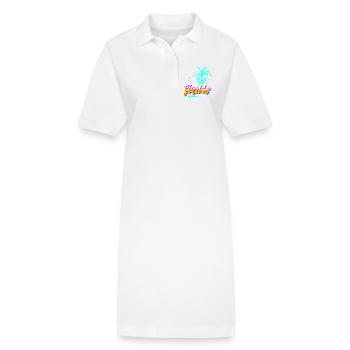Florida Forever Palmenparadies - Stanley/Stella Frauen Bio-Polokleid PAIGER - Weiß - Vorne