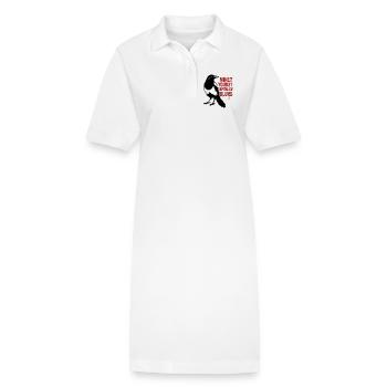 La pie contre le capitalisme - Robe polo bio PAIGER Stanley/Stella Femme - blanc - Devant