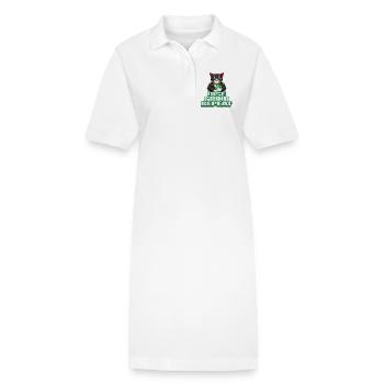 monte, grind, recommence - Motivation 3D pour le chat - Robe polo bio PAIGER Stanley/Stella Femme - blanc - Devant