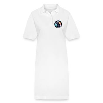 Retro Rainbow Bedtime Chic Mouse - Stanley/Stella PAIGER Organic Women’s Polo Dress - white - Front