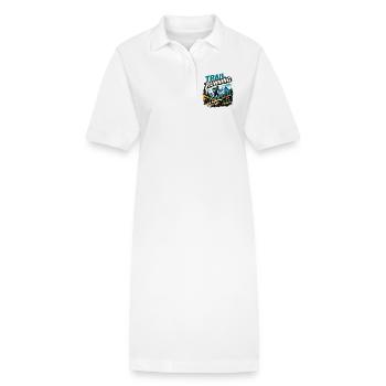 Course en sentier. Cours. Explorez. Conquérir - Robe polo bio PAIGER Stanley/Stella Femme - blanc - Devant