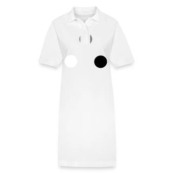 Trio sphères blanc gris noir - Robe polo bio PAIGER Stanley/Stella Femme - blanc - Devant