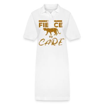 Tiger - Afrika - Wildnis - Naturschutz - Stanley/Stella Frauen Bio-Polokleid PAIGER - Weiß - Vorne
