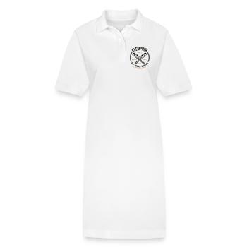 Klempner - Gas, Wasser, Scheiße - Stanley/Stella Frauen Bio-Polokleid PAIGER - Weiß - Vorne