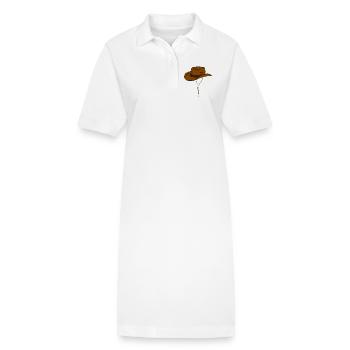 chapeau - Robe polo bio PAIGER Stanley/Stella Femme - blanc - Devant