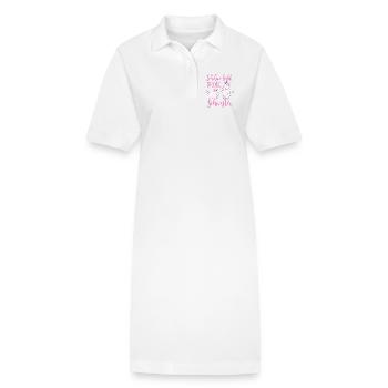 Ich bin bald große Schwester Einhorn - Stanley/Stella Frauen Bio-Polokleid PAIGER - Weiß - Vorne