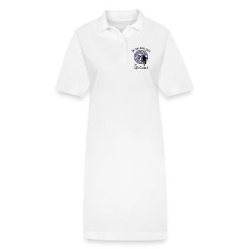 Je ne suis pas un QR-Code ! Message Parodie Série - Robe polo bio PAIGER Stanley/Stella Femme - blanc - Devant
