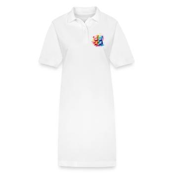 Liebe ist eine Bärennotwendigkeit - Stanley/Stella Frauen Bio-Polokleid PAIGER - Weiß - Vorne