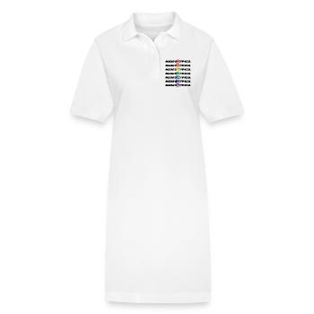 Neuroatypique aux couleurs de l’arc-en-ciel et signe de l’anarchie - Robe polo bio PAIGER Stanley/Stella Femme - blanc - Devant