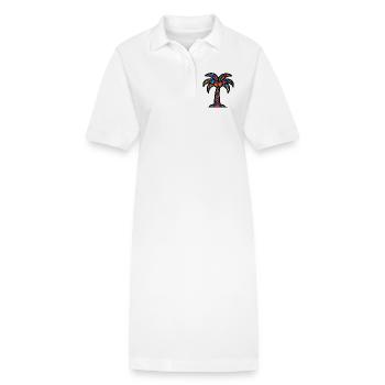 Palmier - Robe polo bio PAIGER Stanley/Stella Femme - blanc - Devant