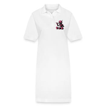 Robot extraterrestre martien extraterrestre - Robe polo bio PAIGER Stanley/Stella Femme - blanc - Devant
