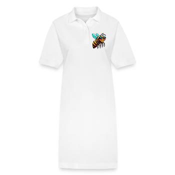 Biene - Stanley/Stella Frauen Bio-Polokleid PAIGER - Weiß - Vorne