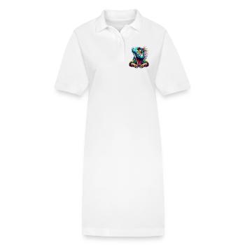 Iguane - Robe polo bio PAIGER Stanley/Stella Femme - blanc - Devant