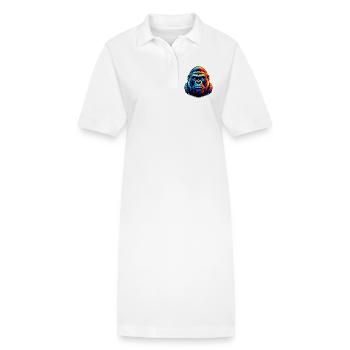 Gorilla - Stanley/Stella Frauen Bio-Polokleid PAIGER - Weiß - Vorne