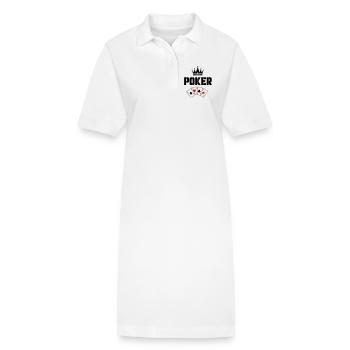 Cartes de poker - Robe polo bio PAIGER Stanley/Stella Femme - blanc - Devant