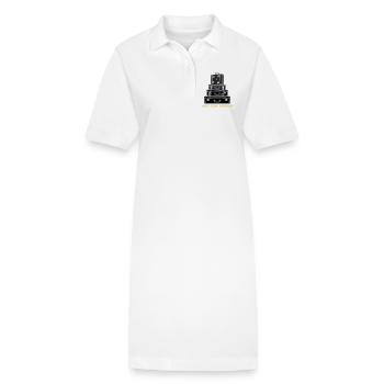 Déclaration de la Liberté de la Pile de Valses - Robe polo bio PAIGER Stanley/Stella Femme - blanc - Devant