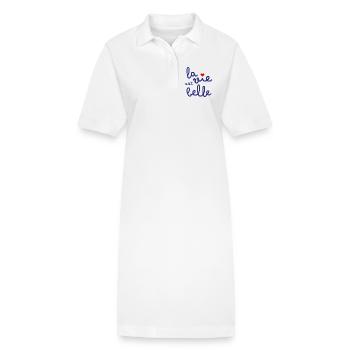 La vie est belle - Robe polo bio PAIGER Stanley/Stella Femme - blanc - Devant