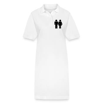 Paar - Stanley/Stella Frauen Bio-Polokleid PAIGER - Weiß - Vorne