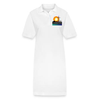 First Communion with Sun and Cross - Stanley/Stella PAIGER Organic Women’s Polo Dress - white - Front