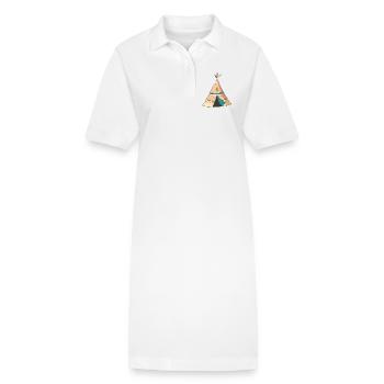 Tipi - Robe polo bio PAIGER Stanley/Stella Femme - blanc - Devant