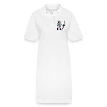 Un robot avec un pinceau - Robe polo bio PAIGER Stanley/Stella Femme - blanc - Devant