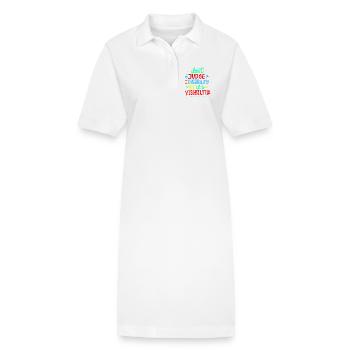Verurteile nicht meine Behinderung, meinen Rollstuhl, meine Rolle # - Stanley/Stella Frauen Bio-Polokleid PAIGER - Weiß - Vorne