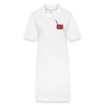 radio kunst - Stanley/Stella Frauen Bio-Polokleid PAIGER - Weiß - Vorne