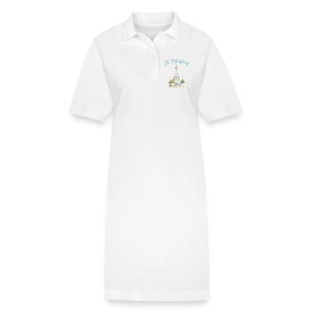 Saint-Pétersbourg, Église, Russie, Dessin au trait - Robe polo bio PAIGER Stanley/Stella Femme - blanc - Devant