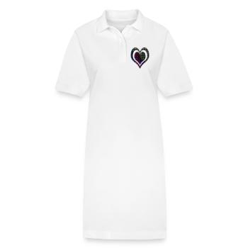 Double cœur - Robe polo bio PAIGER Stanley/Stella Femme - blanc - Devant