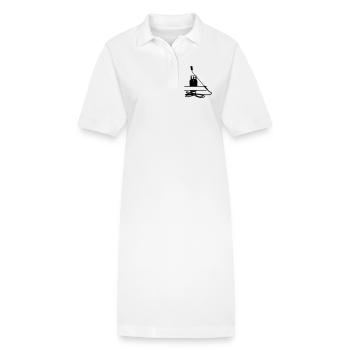 Roofing company monogram transparent - Stanley/Stella PAIGER Organic Women’s Polo Dress - white - Front