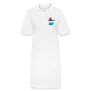 Carte du Luxembourg drapeau Luxembourg - Robe polo bio PAIGER Stanley/Stella Femme - blanc - Devant
