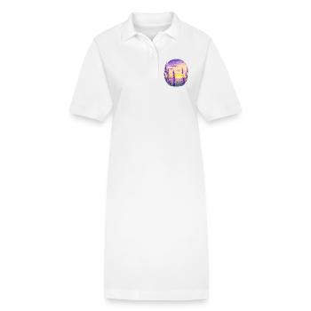 Champ de lavande - Robe polo bio PAIGER Stanley/Stella Femme - blanc - Devant