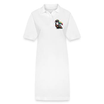 Toucan arlequin - Robe polo bio PAIGER Stanley/Stella Femme - blanc - Devant