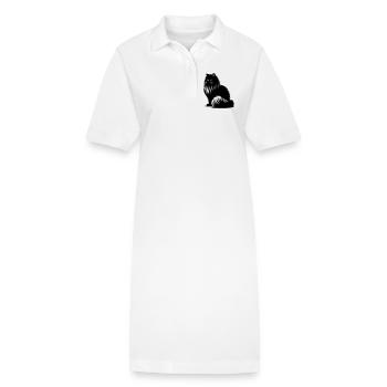 Persian Cat - Persian - Stanley/Stella PAIGER Organic Women’s Polo Dress - white - Front