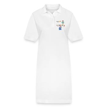 Hourra Noël - Robe polo bio PAIGER Stanley/Stella Femme - blanc - Devant
