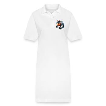Horse - Stanley/Stella PAIGER Organic Women’s Polo Dress - white - Front