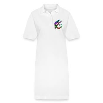 Gecko - Stanley/Stella Frauen Bio-Polokleid PAIGER - Weiß - Vorne
