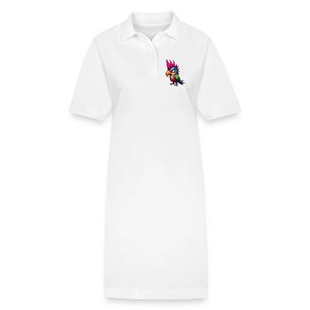 perroquet punk - Robe polo bio PAIGER Stanley/Stella Femme - blanc - Devant