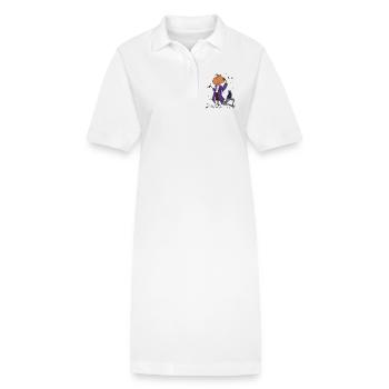Schneidiger Kürbis im lila Mantel - Stanley/Stella Frauen Bio-Polokleid PAIGER - Weiß - Vorne