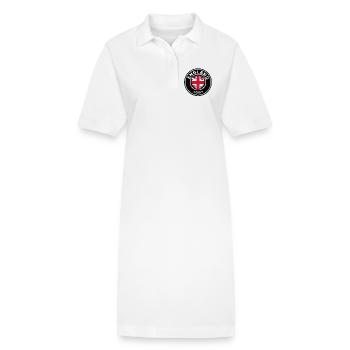 England Derby Schild Emblem - Stanley/Stella Frauen Bio-Polokleid PAIGER - Weiß - Vorne